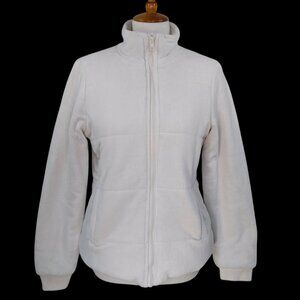 Altar'd State Corduroy Puffer Jacket Size Medium White Soft Clean Girl Warm